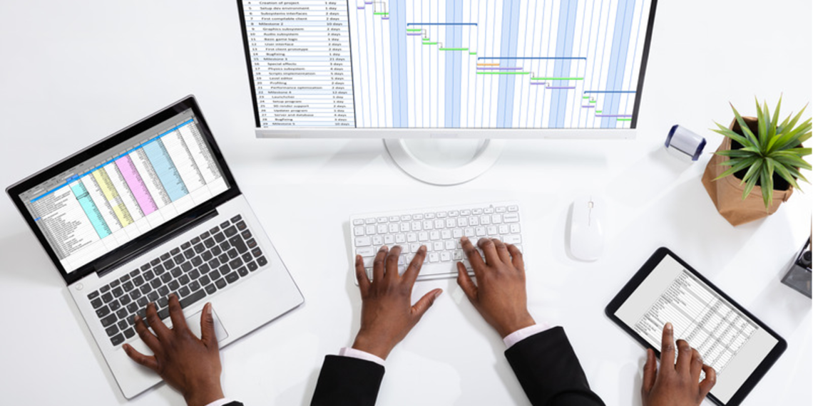 Multiple hands try to multitask