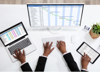 Multiple hands try to multitask